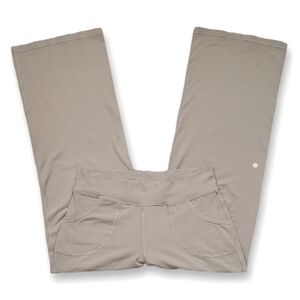 Lululemon Still Pants Wide Leg Yoga Full Length Luon Light Green Olive Army Rare